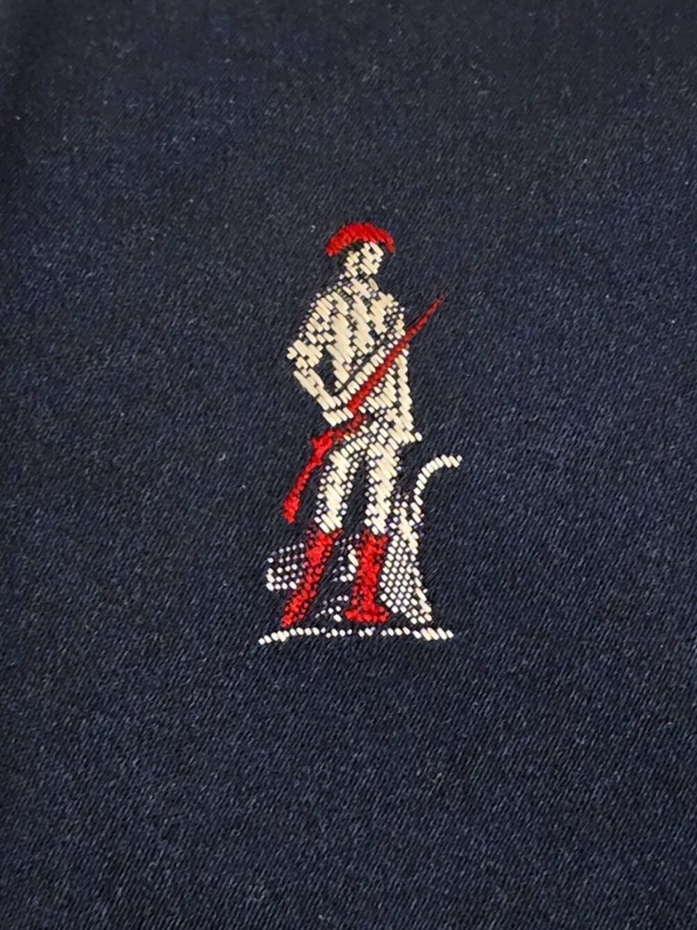 Vintage 1970s Wembley Lexington Minute Man Tie Bicentennial Era Navy 3.75"